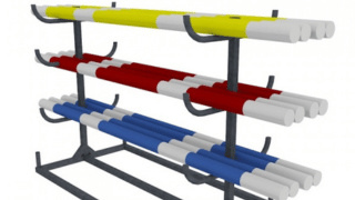 Rack for storing poles in the stable фото