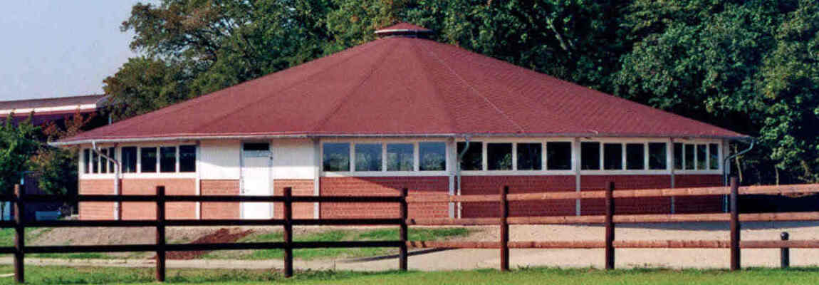 Round Indoor Horse Training Arena/Custom Order/Warranty/Equine-house