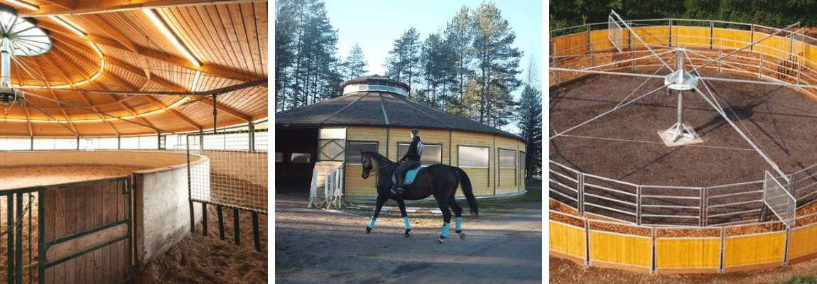 Round indoor and outdoor horse training arenas/Customized/Warranty/Equine-house