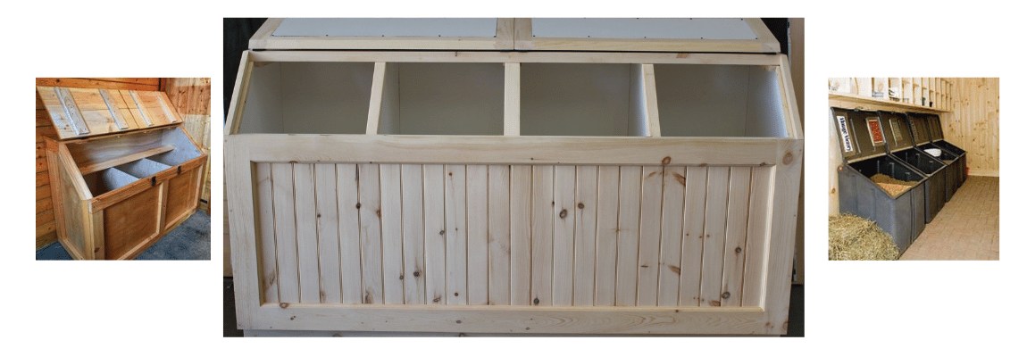 Wooden and metal feed box from the manufacturer EQUINE-HOUSE